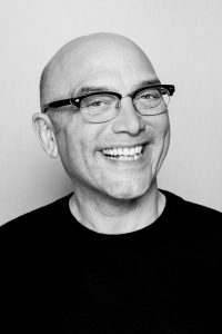 Gregg Wallace portrait black and white grins