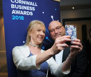 Gregg Wallace selfies at Cornwall Business Awards