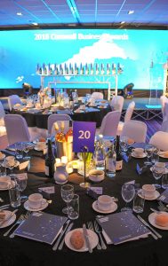 Table and Stage at Cornwall Business Awards